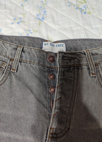 Gri Bol Kesim Kadın Kot Pantolon - Görsel 4