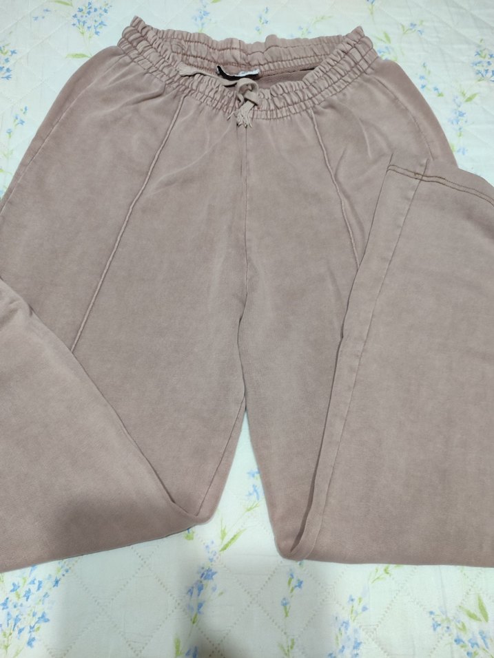 Bej Kadın Pamuklu Bol Kesim Pantolon - Görsel 3