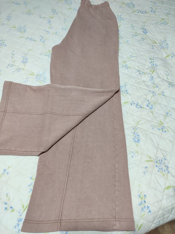 Bej Kadın Pamuklu Bol Kesim Pantolon - Görsel 2