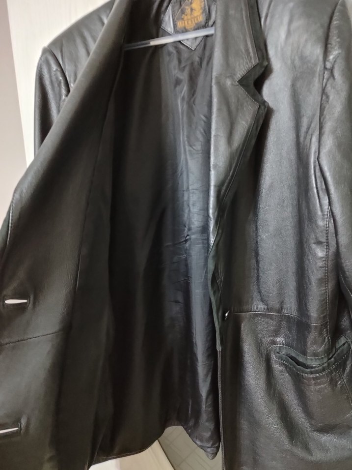 Kadın Siyah Deri Biker Ceket - Görsel 2