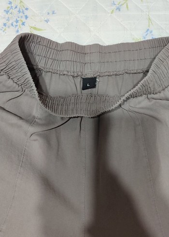 Bej Rahat Kesim bol Kadın Keten Pantolon - Görsel 4