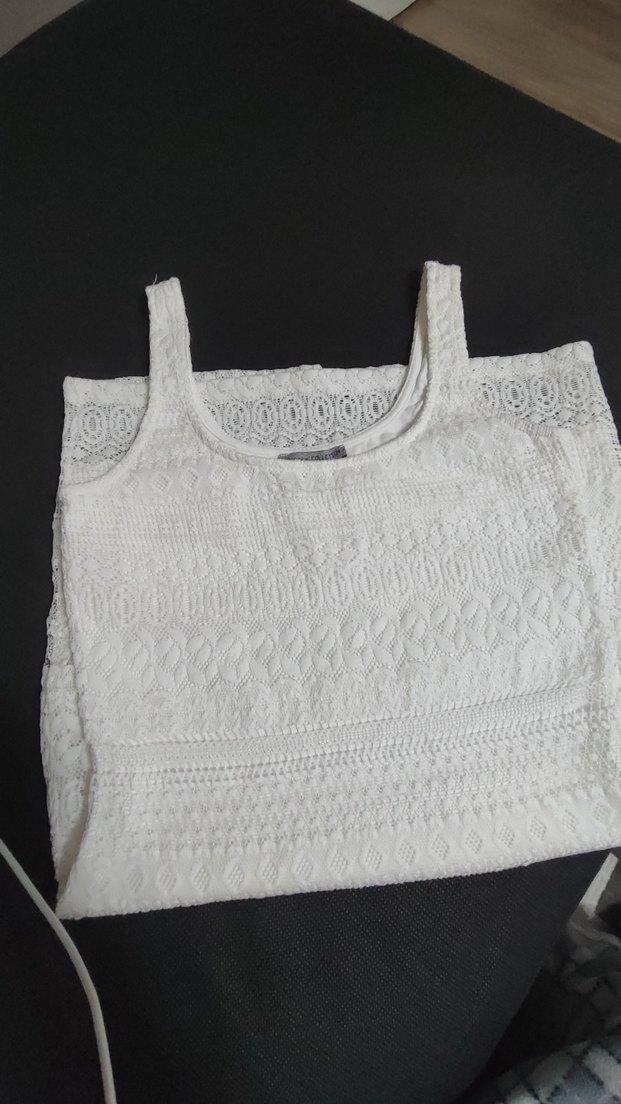 Kadın Beyaz Dantel Nakışlı  Elbise likra - Görsel 3