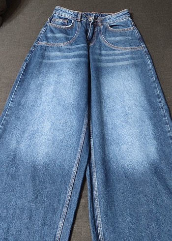 Mango Yuksek Bel Acik Mavi Denim Jean