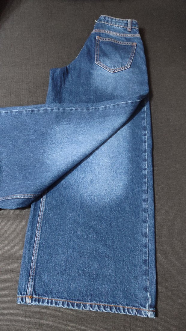 Yüksek Bel Açık Mavi Denim Jean — görsel 2/5
