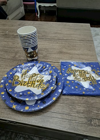 Renkli Mavi Doğum Günü Parti Seti - Görsel 2