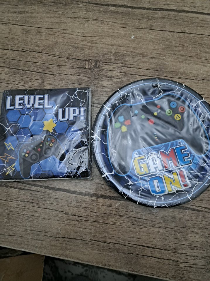 Mavi Oyun Temalı Parti Tabak ve Peçete Seti - Görsel 2