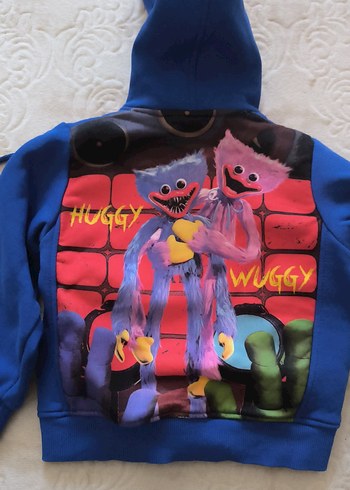 Erkek Çocuk Mavi Kapüşonlu Fermuarlı Sweatshirt - Görsel 5