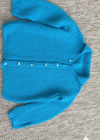 Erkek Çocuk Mavi Örgü Hırka - Görsel 2