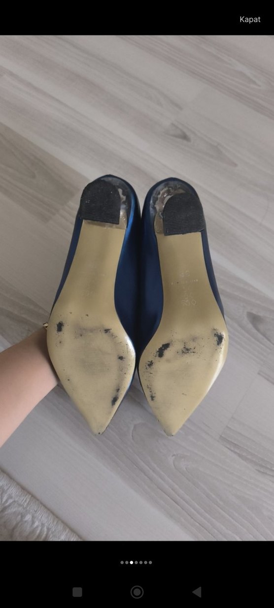 Mavi Stiletto Topuklu Kadın Ayakkabı - Görsel 3