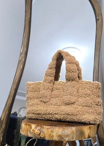 Kahverengi Peluş Kadın El Çantası - Görsel 2