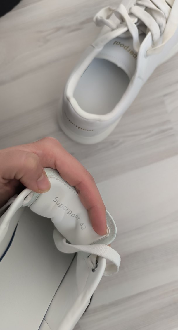 Beyaz Minimalist Stiletto Topuklu unisex Spor Ayakkabı - Görsel 4