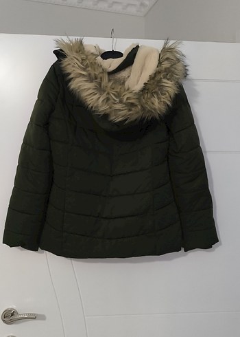 Kadın Haki Kürklü Kışlık Mont - Görsel 6