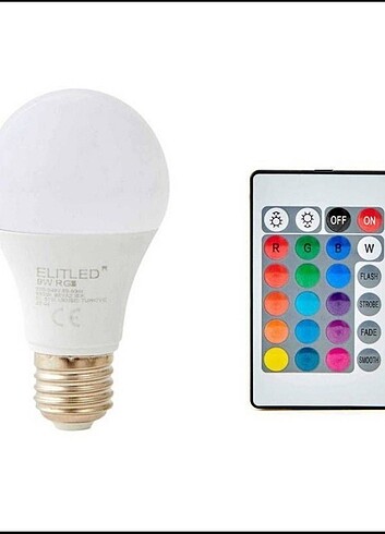 Elitled 9W RGB Kumandalı Led Ampul