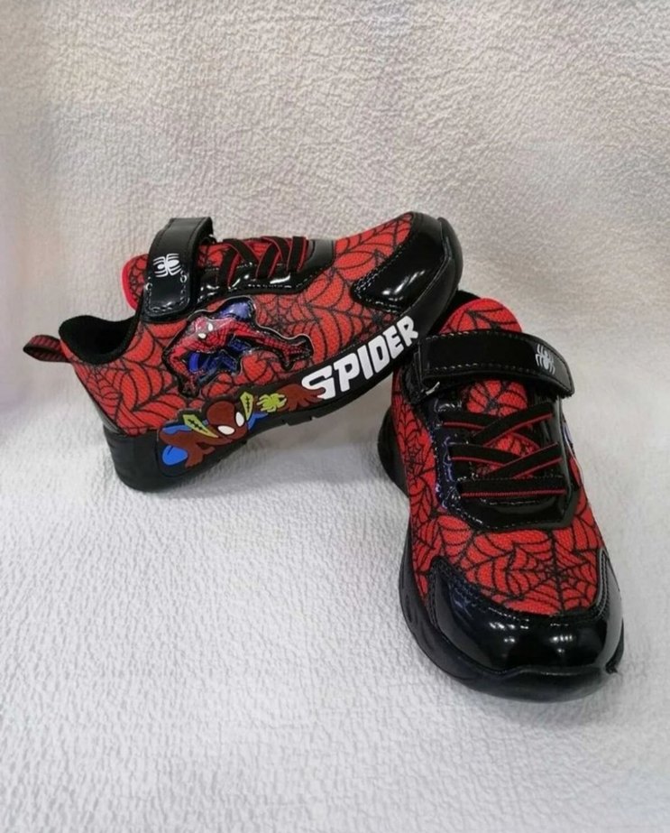 ÖRÜMCEK ADAM SİYAH KIRMIZI ÇOCUK SPOR - Görsel 3