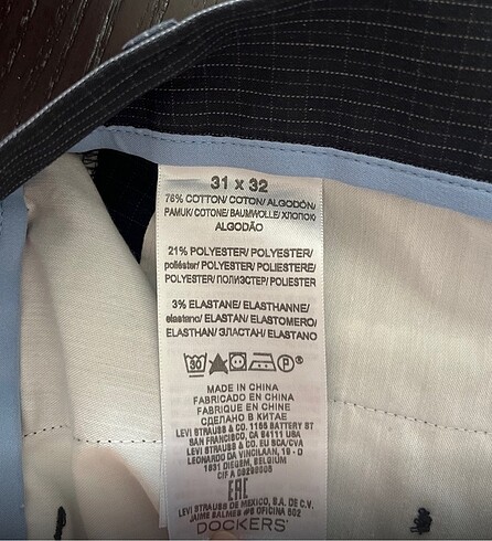 32 Beden DOCKERS KUMAŞ PANTOLON