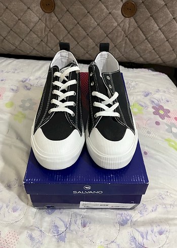 SALVANO Siyah Platform Tabanlı Kadın Sneakers - Görsel 2