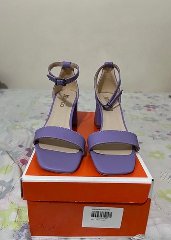 Butigo 37 Mor Bantlı Topuklu Kadın Sandalet - Görsel 2