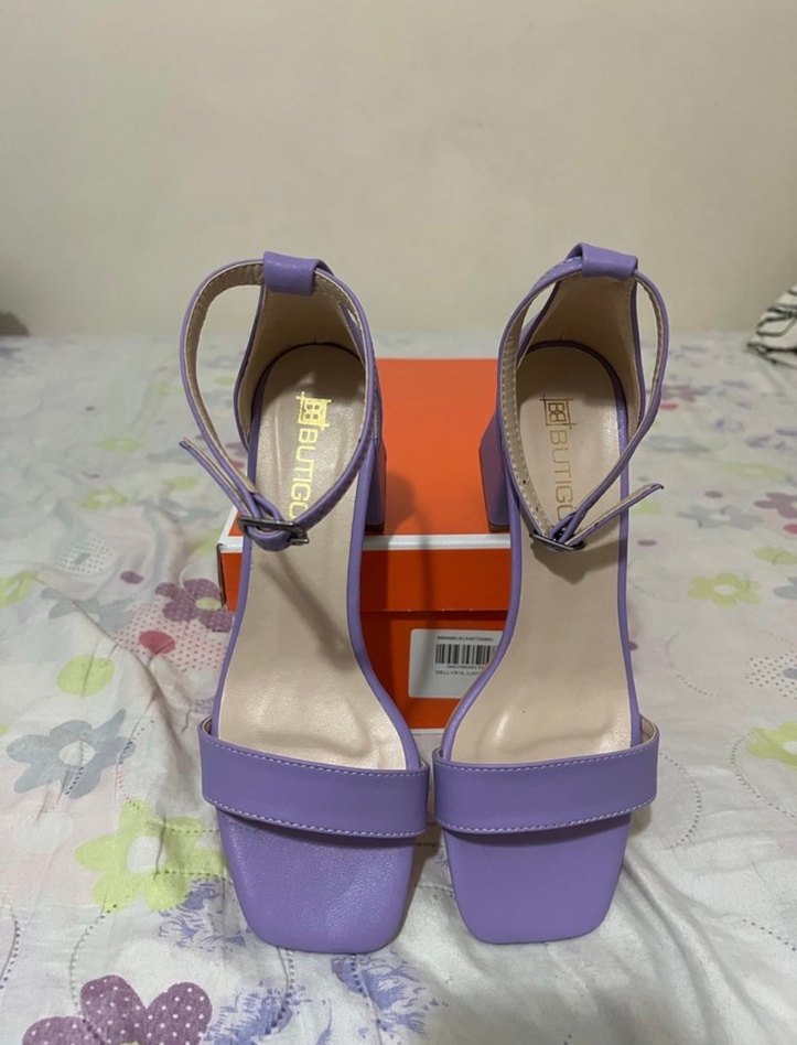 Butigo 37 Mor Bantlı Topuklu Kadın Sandalet - Görsel 3