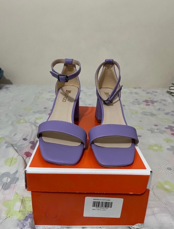 Butigo 37 Mor Bantlı Topuklu Kadın Sandalet - Görsel 2