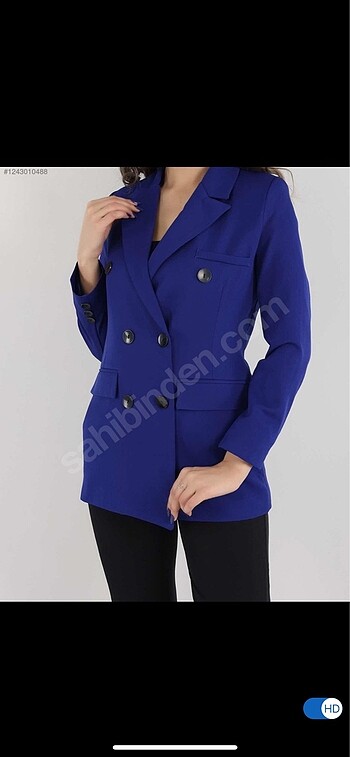 Saks mavi blazer ceket