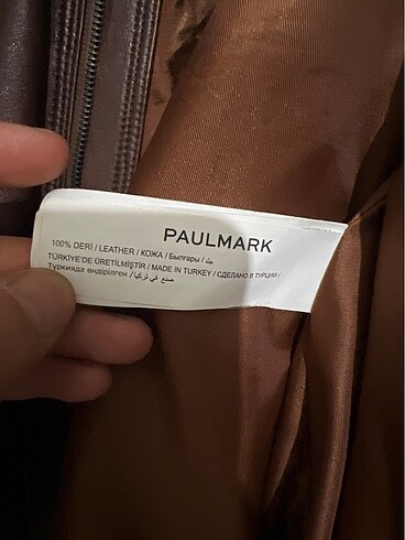 l Beden PAUL MARK 0 DERİ CEKET