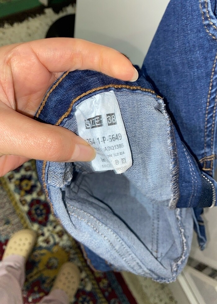 Dar paça mavi kot - Görsel 2