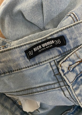 36 Beden Kadın Mavi Pastel Denim Jean