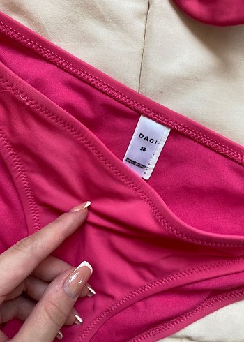 Fiyonklu Pembe Strappy Bikini Takımı - Görsel 4