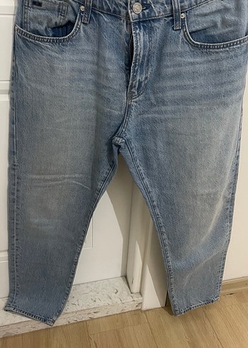 Milan Kadın Mavi Slim Tapered Denim Pantolon - Görsel 5