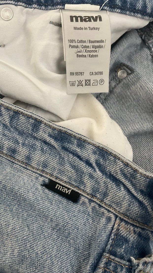 Milan Kadın Mavi Slim Tapered Denim Pantolon - Görsel 3