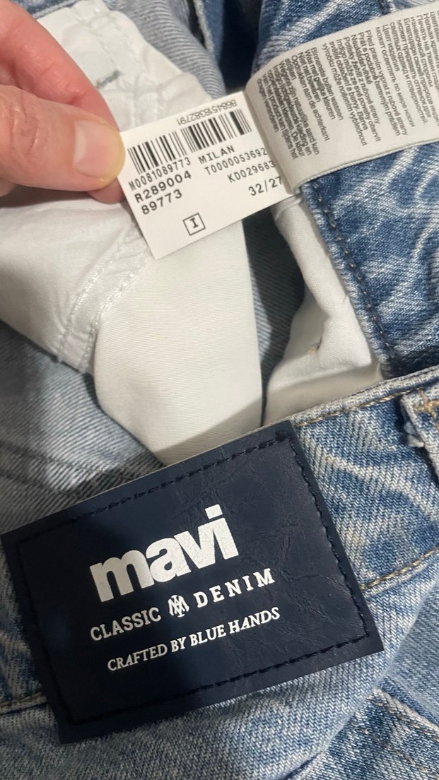 Milan Kadın Mavi Slim Tapered Denim Pantolon - Görsel 4