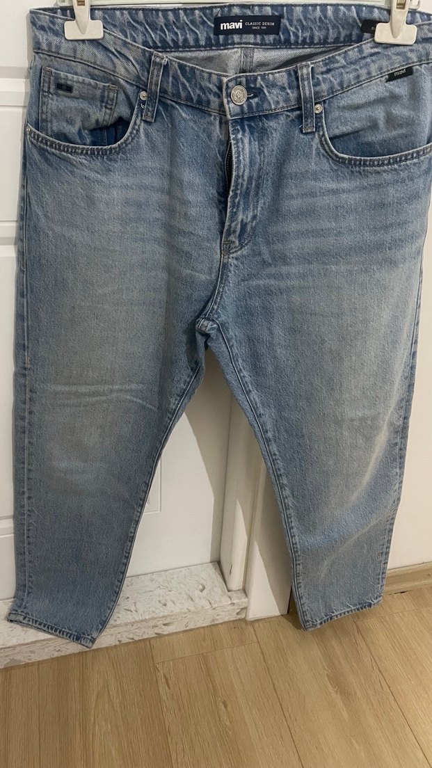 Milan Kadın Mavi Slim Tapered Denim Pantolon - Görsel 5