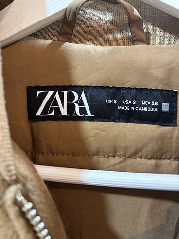 s Beden camel Renk Zara bomber ceket