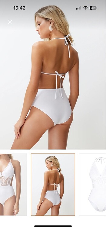 Kadın  Beyaz Mayokini - Görsel 2