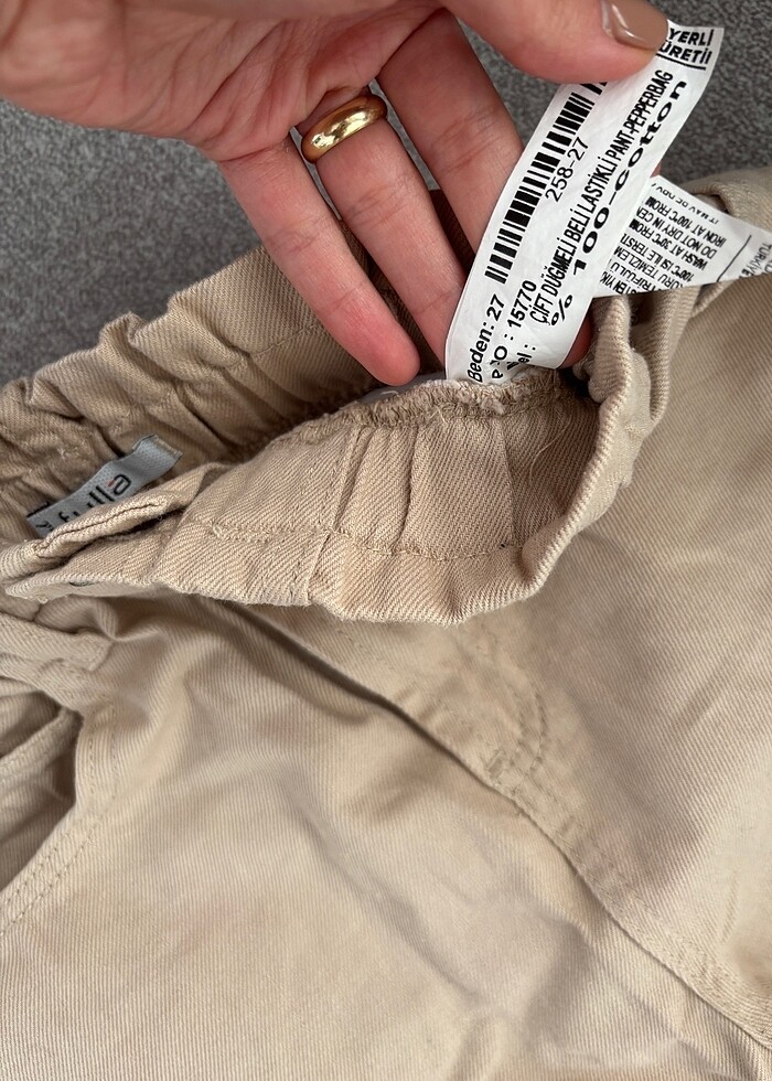 Kadın bej pantolon - Görsel 3