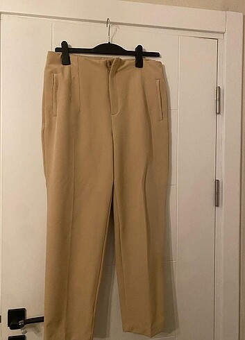 LC Waikiki Krem rengi kumas pantolon