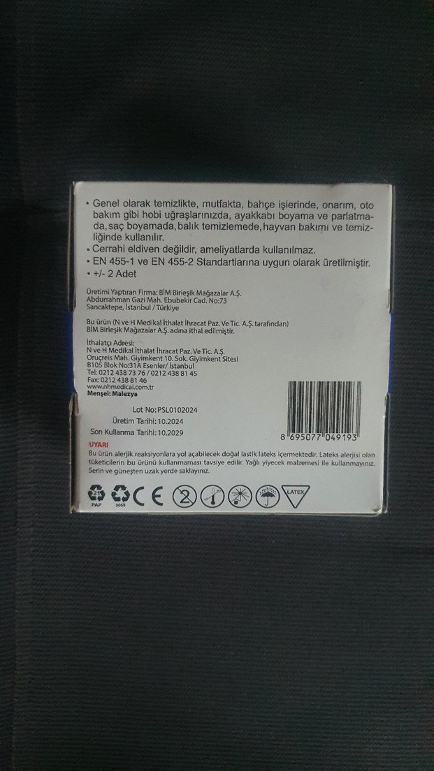 Pudrasız Beyaz Latex Eldiven M/L 50 Adet - Görsel 3