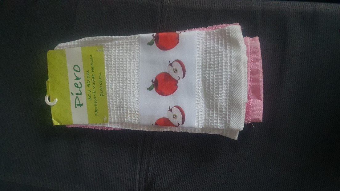 Baskılı Beyaz Mutfak Havlusu - Görsel 3