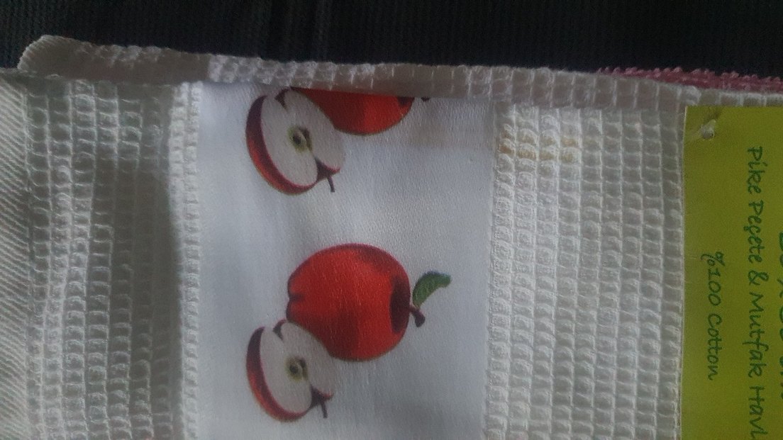 Baskılı Beyaz Mutfak Havlusu - Görsel 2