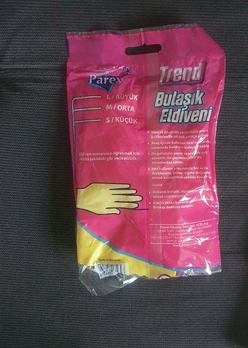 Renkli Sarı Plastik  Eldiven - Görsel 2