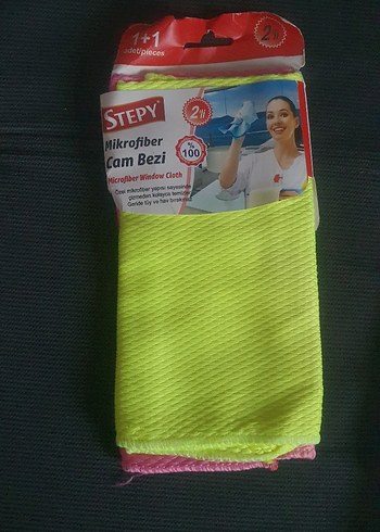 STEPY Mikrofiber Cam Bezi 2'li Set Sarı - Görsel 2