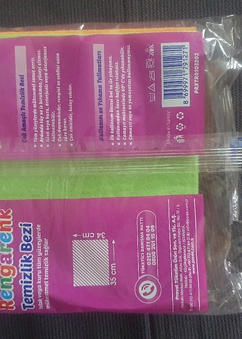 Parex Rengarenk Temizlik Bezi 5'li Paket - Görsel 2