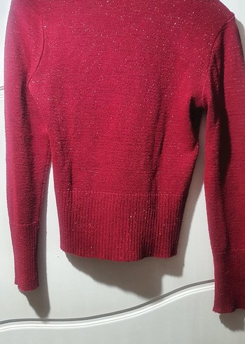 Bordo Kadın Triko Kazak - Görsel 2