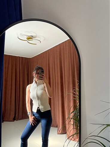 diğer Beden camel Renk Bej Örgü Bluz