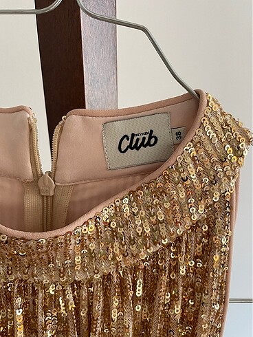 m Beden Beymen Club Gold İşlemeli Elbise