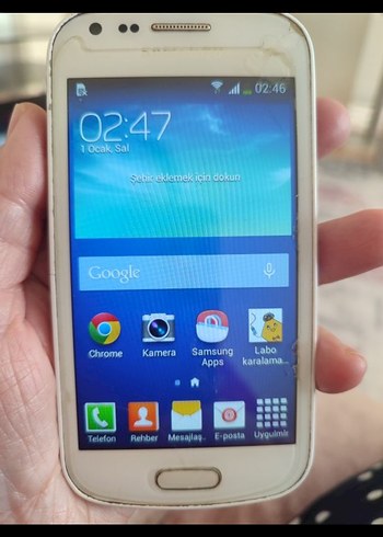 Beyaz Samsung Android Telefon S7580