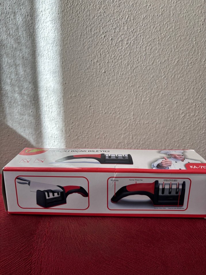 3 Aşamalı Kırmızı Bıçak Bileyici - Görsel 2