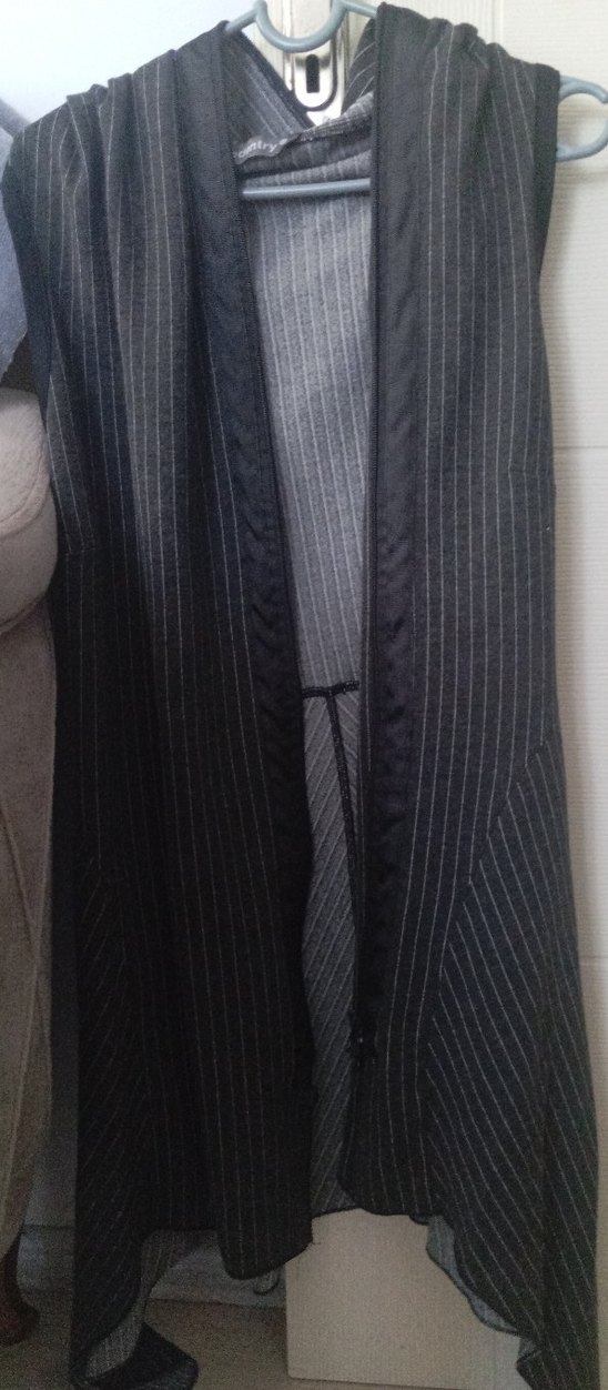 Gri Fermuarlı Kumaş Kadın hırka - Görsel 2