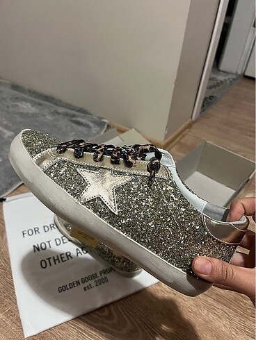 Golden Goose Deluxe golden goose leopard yıldızlı