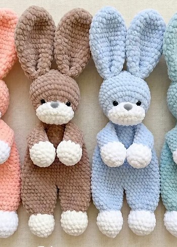 Diğer Pastel Renkli Orgu Tavsan Oyuncak